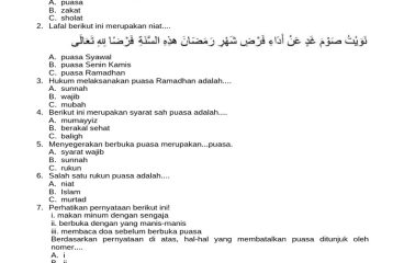 Soal Fikih Kelas 3 - Smt Genap PDF