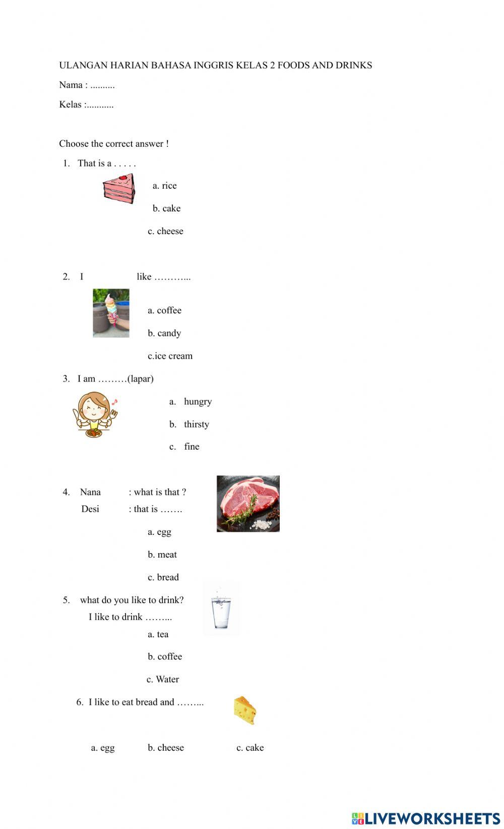 Ulangan Harian Free Interactive Worksheets 3308957