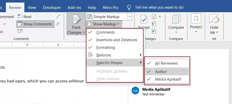 Menerima atau Menolak Perubahan yang Ditandai di Word - E-dukasi