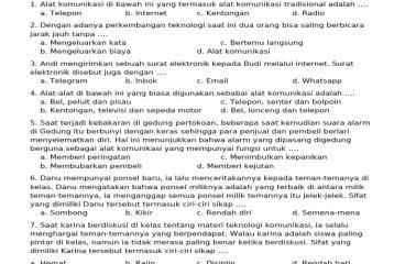 Soal Kelas 3 Tema 7 Sub 3 PDF
