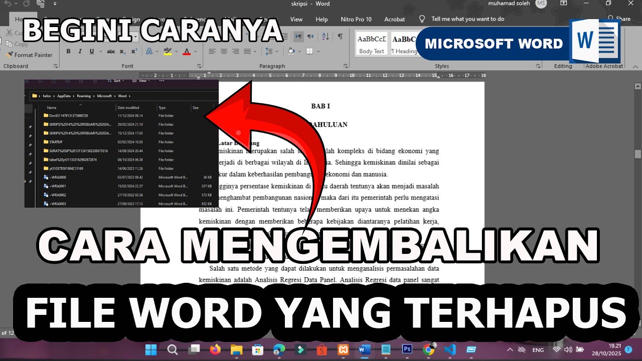 Cara Mengembalikan File Word yang Terhapus di Laptop - YouTube Cara Mengembalikan File Word yang Terhapus di Laptop - YouTube