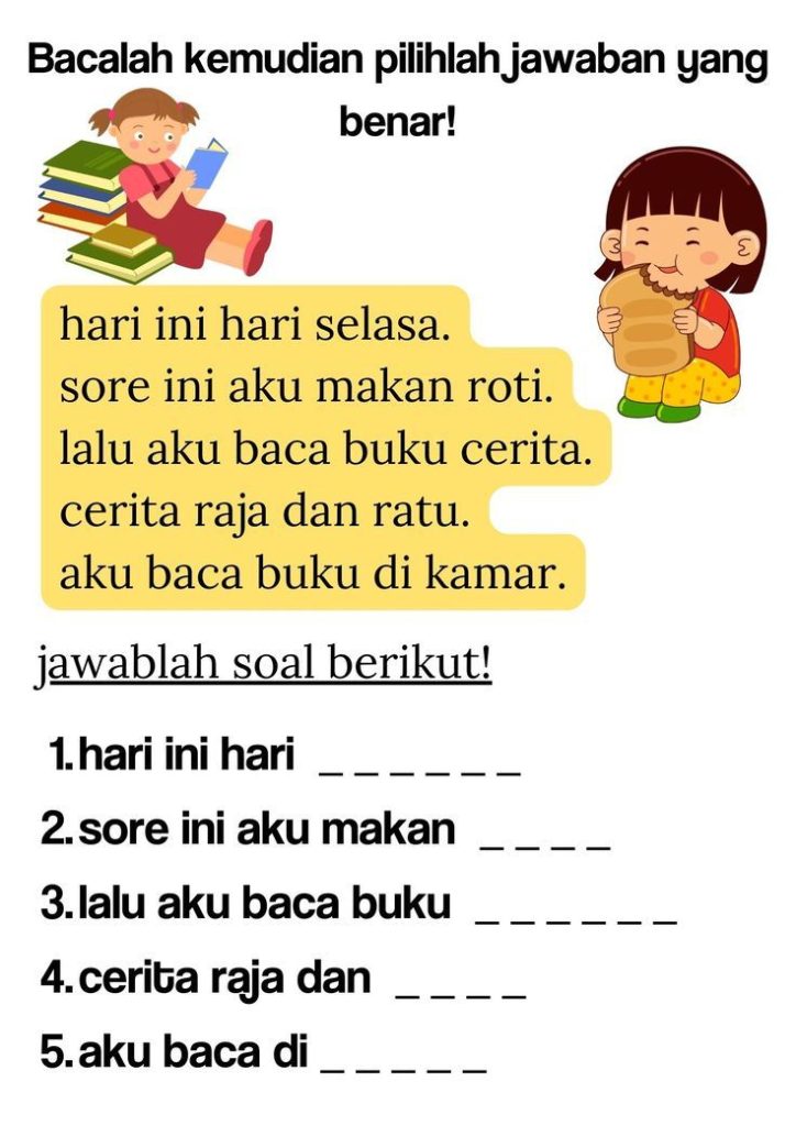5 Contoh Soal Bacaan dan Jawab Pertanyaan untuk Kelas 2 SD yang Wajib Diketahui Orang Tua 5 Contoh Soal Bacaan dan Jawab Pertanyaan untuk Kelas 2 SD yang Wajib Diketahui Orang Tua