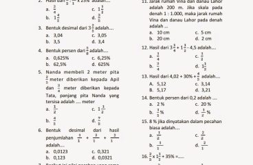Kunci Jawaban Soal Matematika Kelas 4 Dalchaebi