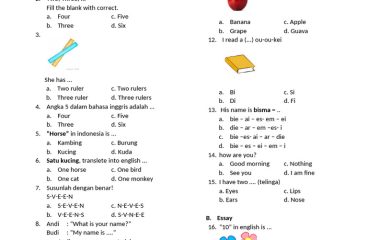 Kamus Bahasa Indonesia Kelas 4 Soal UAS PAS Semester 1 2025
