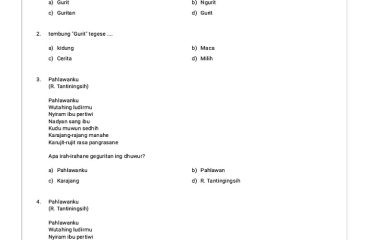 Soal Geguritan untuk Kelas 4 PDF
