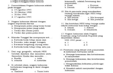 Memperkuat Pemahaman Kebangsaan Soal dan Kunci Jawaban PKn Kelas 3 SD