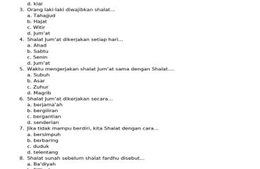 Soal Fiqih Kelas 3 PDF