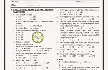 Menilik Kembali Ujian Semester 2 Kelas 3 SD Tahun 2019 Kumpulan Contoh