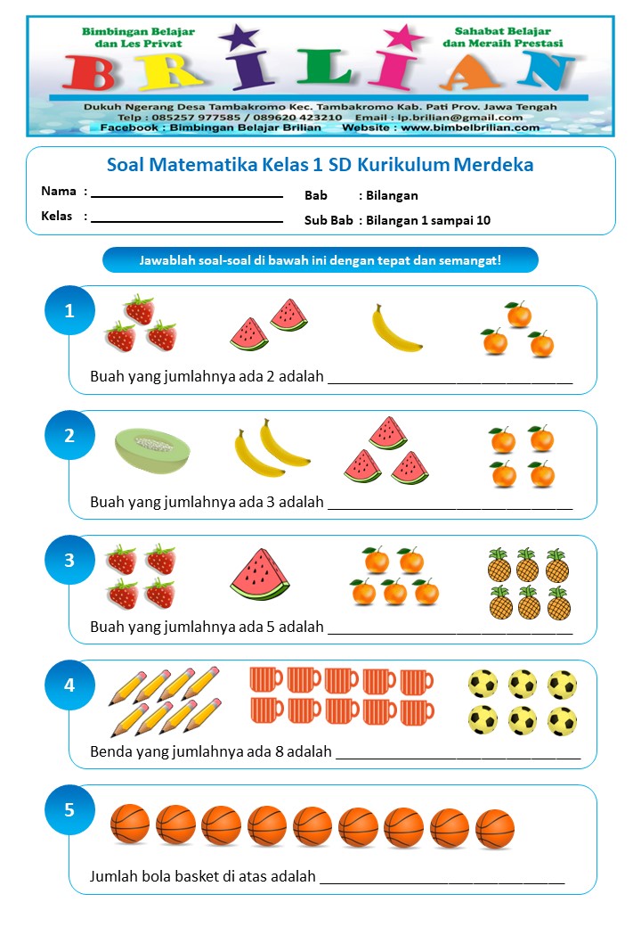 Soal Matematika Kelas 1 Semester 2 Kurikulum Merdeka Dalchaebi Soal Matematika Kelas 1 Semester 2 Kurikulum Merdeka Dalchaebi