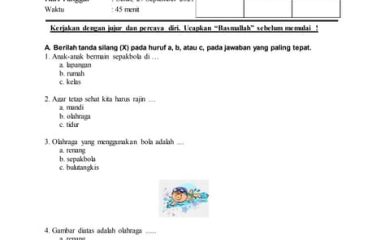 Soal PTS kelas 1 2021 docx