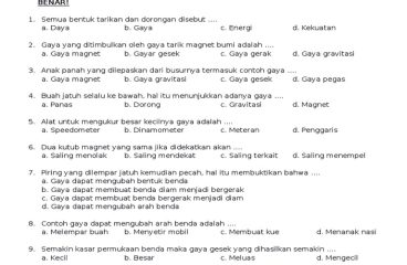 Soal Ipa Kelas 4 Dan Kunci Jawaban - Piffle me
