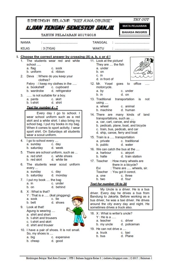 Materi Bahasa Inggris Kelas 2 Semester 2 - Piffle me Materi Bahasa Inggris Kelas 2 Semester 2 - Piffle me