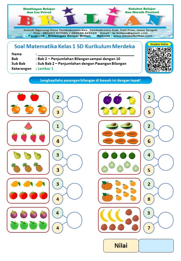 Akhirnya Tersedia 7 Contoh Soal Matematika SD Kelas 1 Sampai 6 Siap Cetak dan Gratis