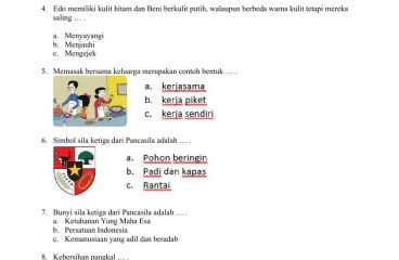 Latihan Soal PPKn Kelas 1