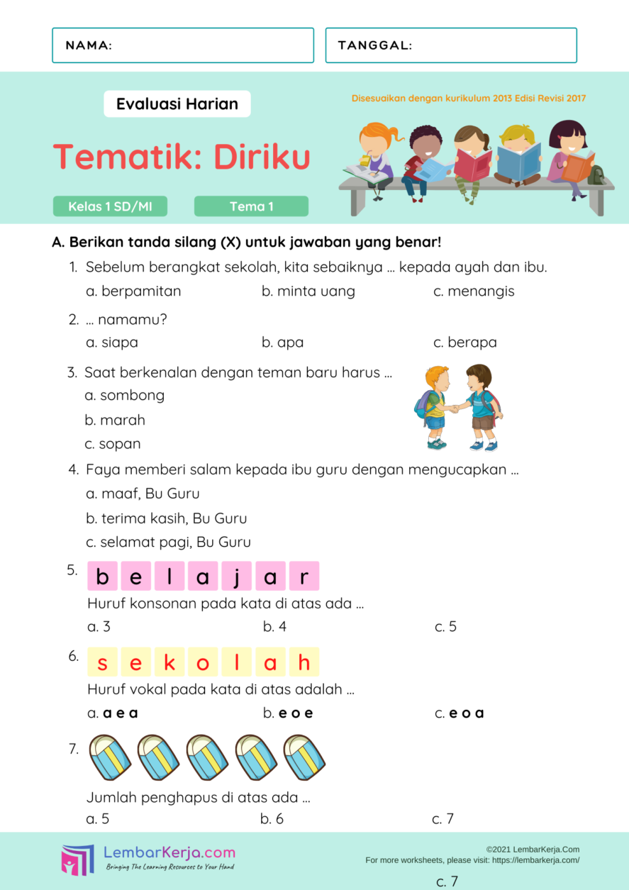 Contoh Soal UAS Anak Kelas 1 SD Semester Genap: 20 Soal Matematika Ternyata Semudah Ini untuk Dipelajari