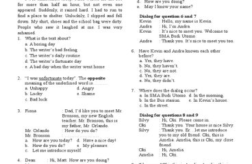50 soal bahasa inggris kelas xi semester 2 STAKARFAK ac id