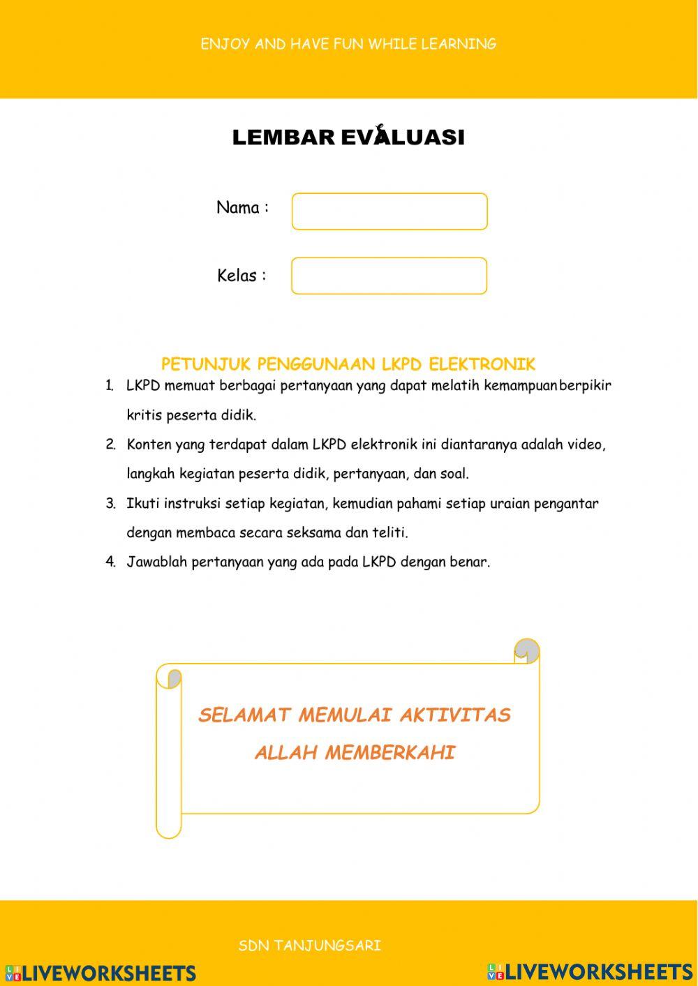 soal evaluasi k Free Interactive Worksheets 4998140 soal evaluasi k Free Interactive Worksheets 4998140