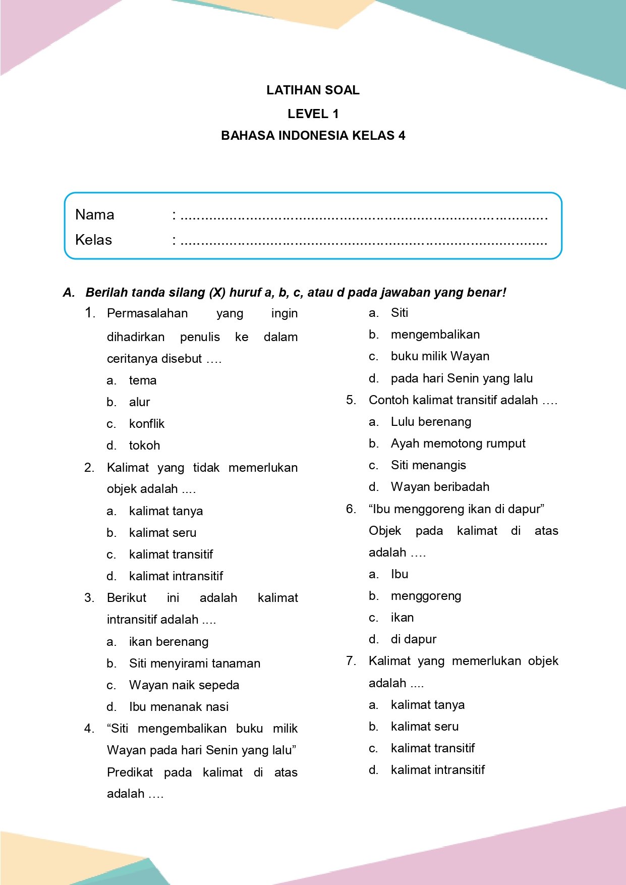 Rahasia Skor Sempurna Bocoran soal tema 5 kelas 4 soal bahasa indonesia Terbaru