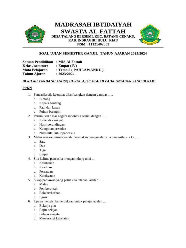 Rahasia Skor Sempurna Pakai Soal Tema 5 Kelas 4 Revisi 2018 Nurul Hidayah Terbaru