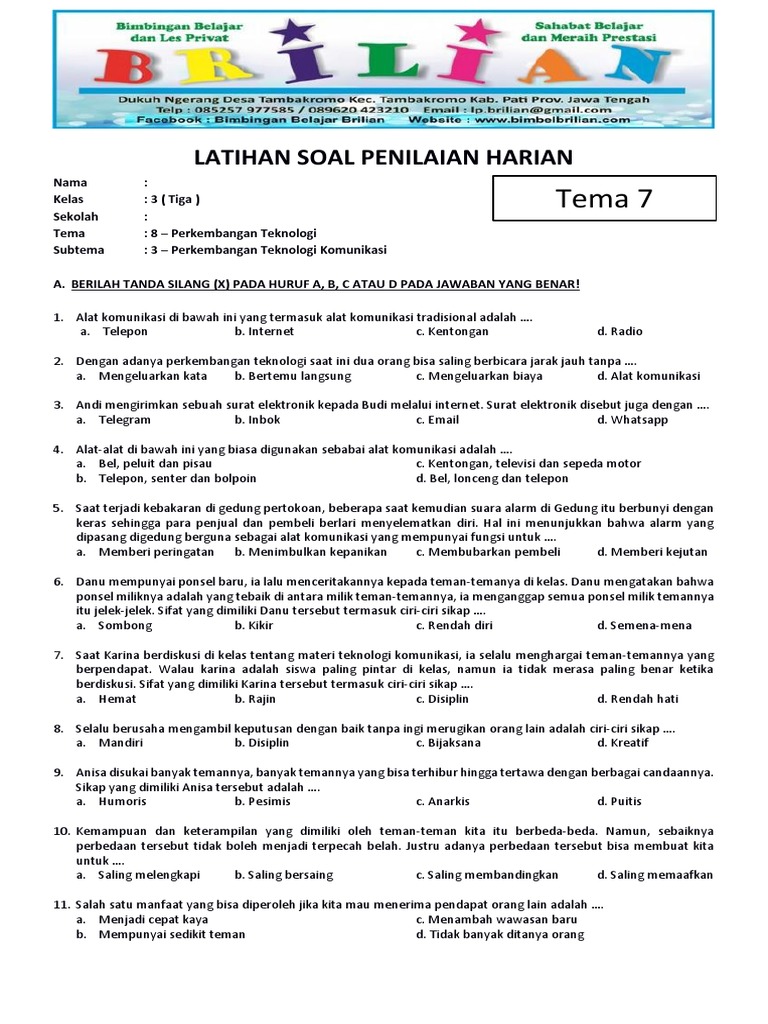 Soal Kelas 3 Tema 7 Ternyata Semudah Ini, 7 Trik Jitu Anak Pasti Lancar Ujian 2026