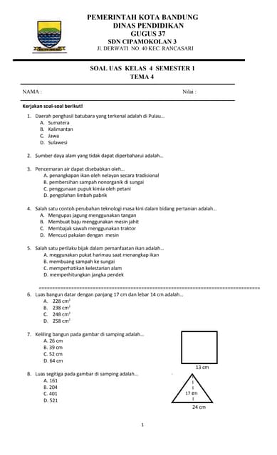 Terbukti! 5 Langkah Mudah Download Soal UAS Kelas 4 Tema 3 Agar Nilai Tinggi
