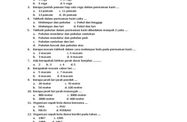 Soal Pjok Kelas 4 Semester 2 2021 Dalchaebi