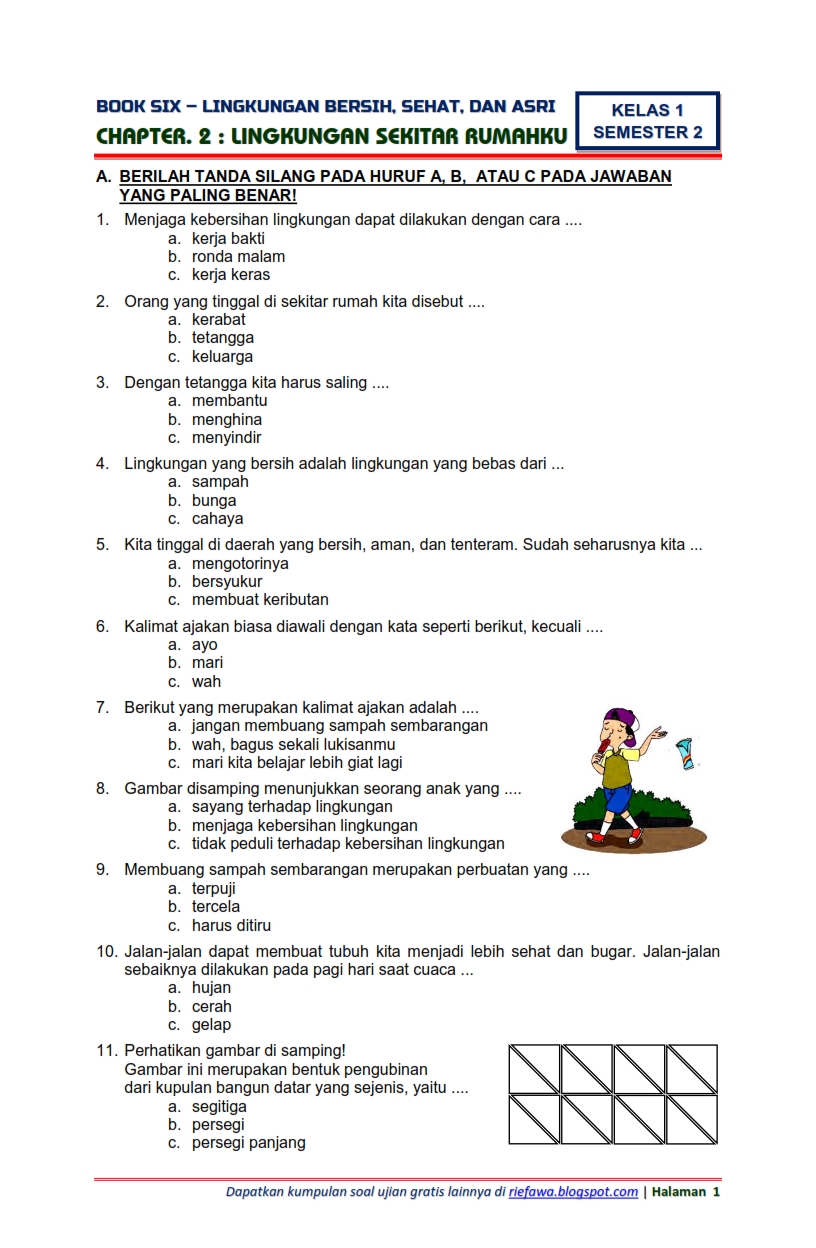 Soal Tematik Kelas 1 Sd Dalchaebi
