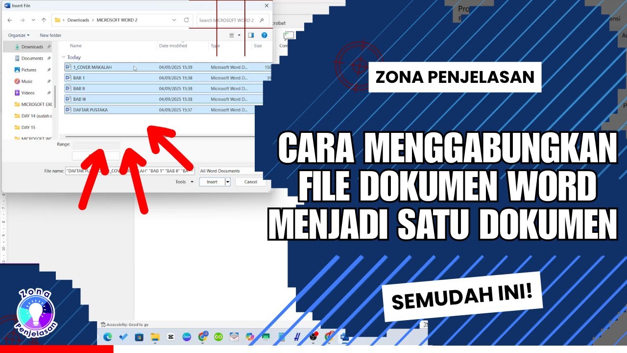 Cara Menggabungkan File Word Menjadi Satu - YouTube
