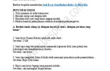 Ternyata Ini 7 Contoh Soal Bab 3 Semester 2 Kelas 11 Seni Budaya yang Sering Muncul di Ujian PPG 2026