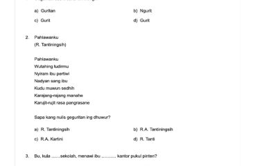 Latihan Soal Geguritan Kelas 4a PDF