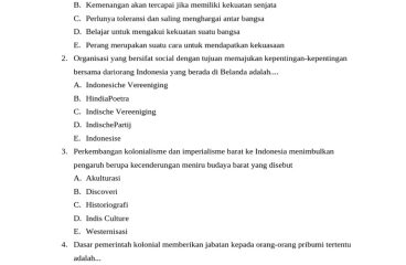 Soal Ujian Sejarah Kelas XI SMA Semester 2 PDF